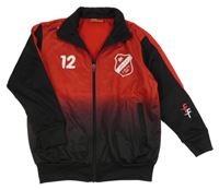 Červeno-černá propínací sportovní mikina Foss Four