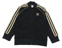 Černá propínací sportovní mikina s logem Adidas