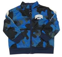 Modro-černá army propínací mikina s logem Converse