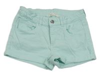 Světlezelené riflové kraťasy H&M
