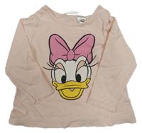 Světlerůžové triko s Daisy H&M