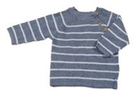 Modrošedý svetr s proužky F&F