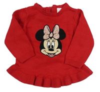 Červený svetr s Minnie Disney 