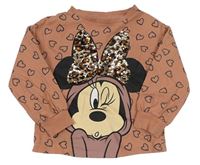 Medová mikina s Minnie s překlápěcími flitry a srdíčky Next
