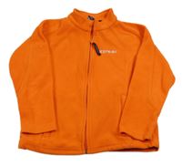 Tmavooranžová fleecová propínací mikina s logem ICEPEAK