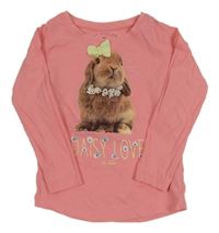 Korálové triko s králíčkem TOM TAILOR