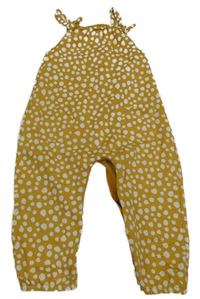 Okrovo-bílé vzorované laclové tepláky Next