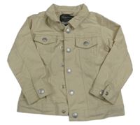 Světlebéžová riflová bunda s límečkem PRIMARK