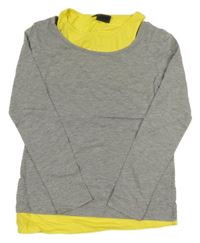 Šedo-žluté melírované triko GATONEGRO