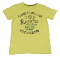 Žluté tričko s nápisy a číslem bpc