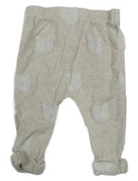 Světlebéžové melírované turecké tepláky s medvídky F&F