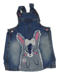 Modré riflové šaty se zajíčkem Ergee