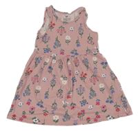 Starorůžové šaty s kytičkami H&M
