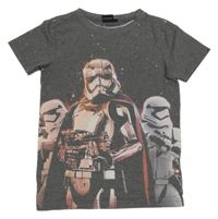 Tmavošedé melírované tričko se Star Wars 
