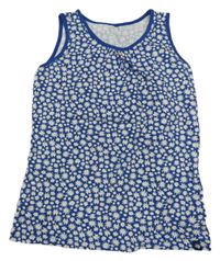 Modrý kytičkovaný top 
