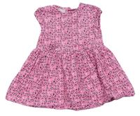 Růžové manšestové šaty s leopardím vzorem zn. Pep&Co