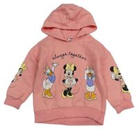 Růžová mikina s Minnie s Daisy a kapucí Disney