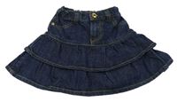 Tmavomodrá riflová vrstvená sukně Denim Co.