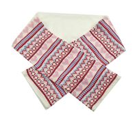 Smetanová šála se vzorem a srdíčky