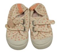 Meruňkové textilní tenisky se srdíčky Lily & Dan vel. 26