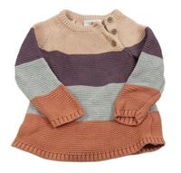 Starorůžovo-fialovo-šedý svetr Topomini