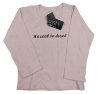 Nové - Světlerůžové triko s nápisem