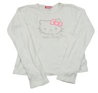 Bílé triko s Hello Kitty Sanrio