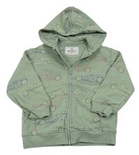 Zelenošedá propínací mikina s formulemi a kapucí M&S