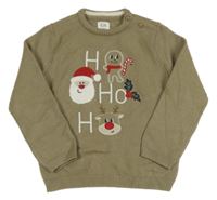 Pískový svetr se Santou a perníčkem C&A