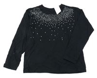 Nové - Černé triko s kamínky Nutmeg