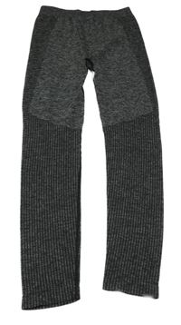 Tmavošedé melírované spodní legíny Yigga