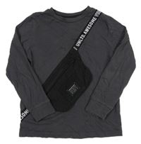 Tmavošedé triko s ledvinkou F&F