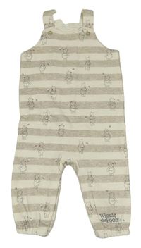 Šedo-smetanové pruhované laclové tepláky s Púem Disney