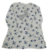 Bílá puntíkatá tunika s květinami a jednorožcem Topolino