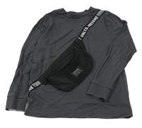 Tmavošedé triko s šusťákovou ledvinkou F&F