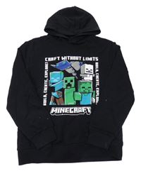 Černá mikina s Minecraft a kapucí C&A