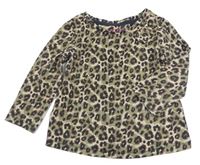 Béžovo-khaki triko s leopardím vzorem Next
