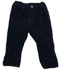 Tmavomodré skinny manšestráky Next