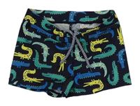 Tmavomodré vzorované nohavičkové plavky s krokodýly Mothercare