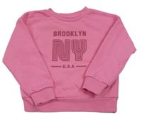 Růžová mikina s nápisem Primark