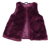Fuchsiová kožešinová podšitá vesta Next