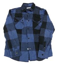 Tmavomodro-černá kostkovaná košile Reserved