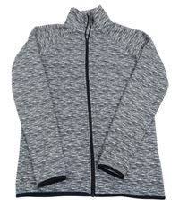 Šedá melírovaná fleecová propínací mikina Y.F.K.