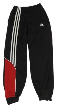 Černé sportovní tepláky s pruhy a logem Adidas
