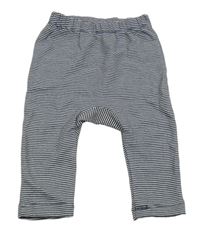 Tmavomodré pruhované lehké kalhoty