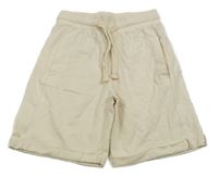 Smetanové kraťasy s kapsami 