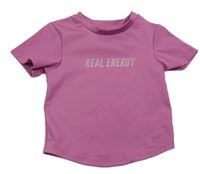 Růžové sportovní tričko s nápisem Zara