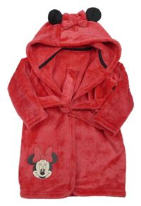 Červený plyšový župan s Minnie a kapucí George