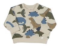 Smetanová mikina s dinosaury M&S