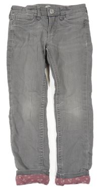 Šedé podšité skinny rifle H&M